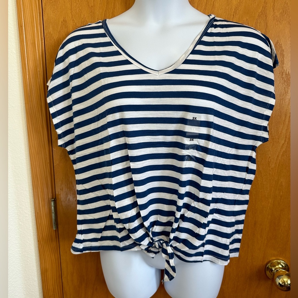 Style & Co striped top Size 3X